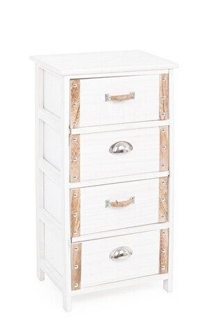 Comoda Romance, Bizzotto, 40 x 29 x 73 cm, lemn de paulownia