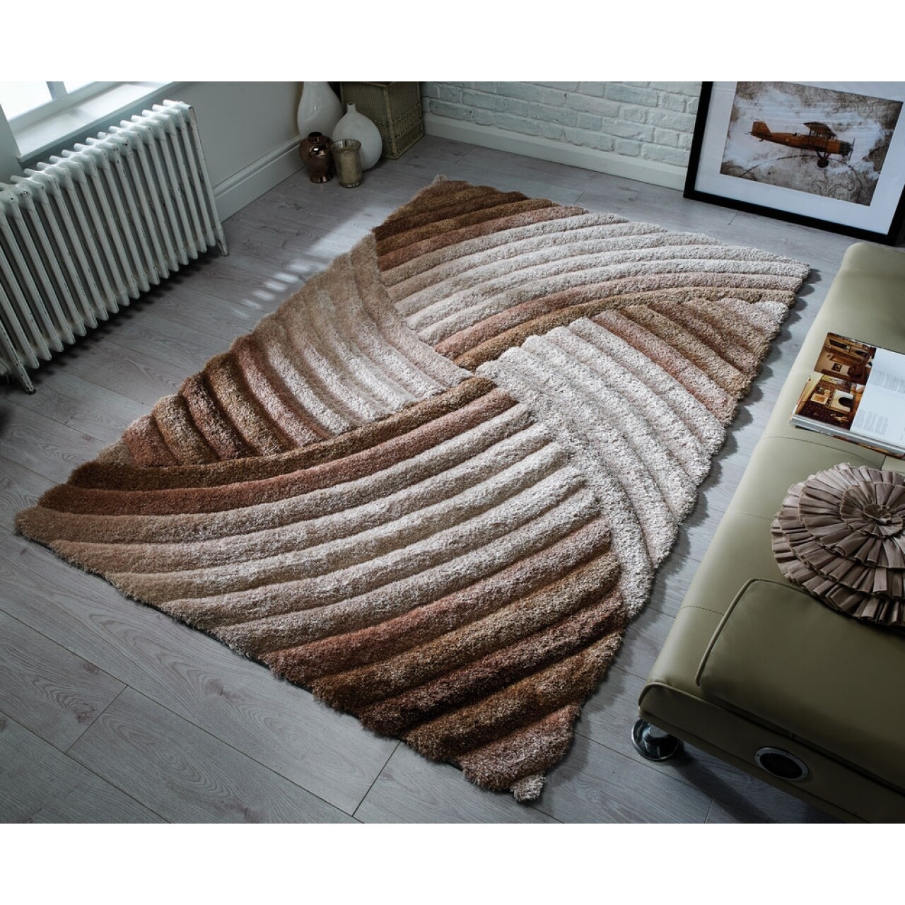 Flair rugs flair szőnyeg, 160 x 230 cm, 100% poliészter, barna