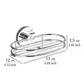 Szappantartó, Weenko, Milazzo Vacuum-Loc®, 17 x 7,5 x 12 cm, rozsdamentes acél