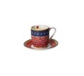 Miami 2 db Csésze kistányérral, Brandani, 100 ml, porcelán
