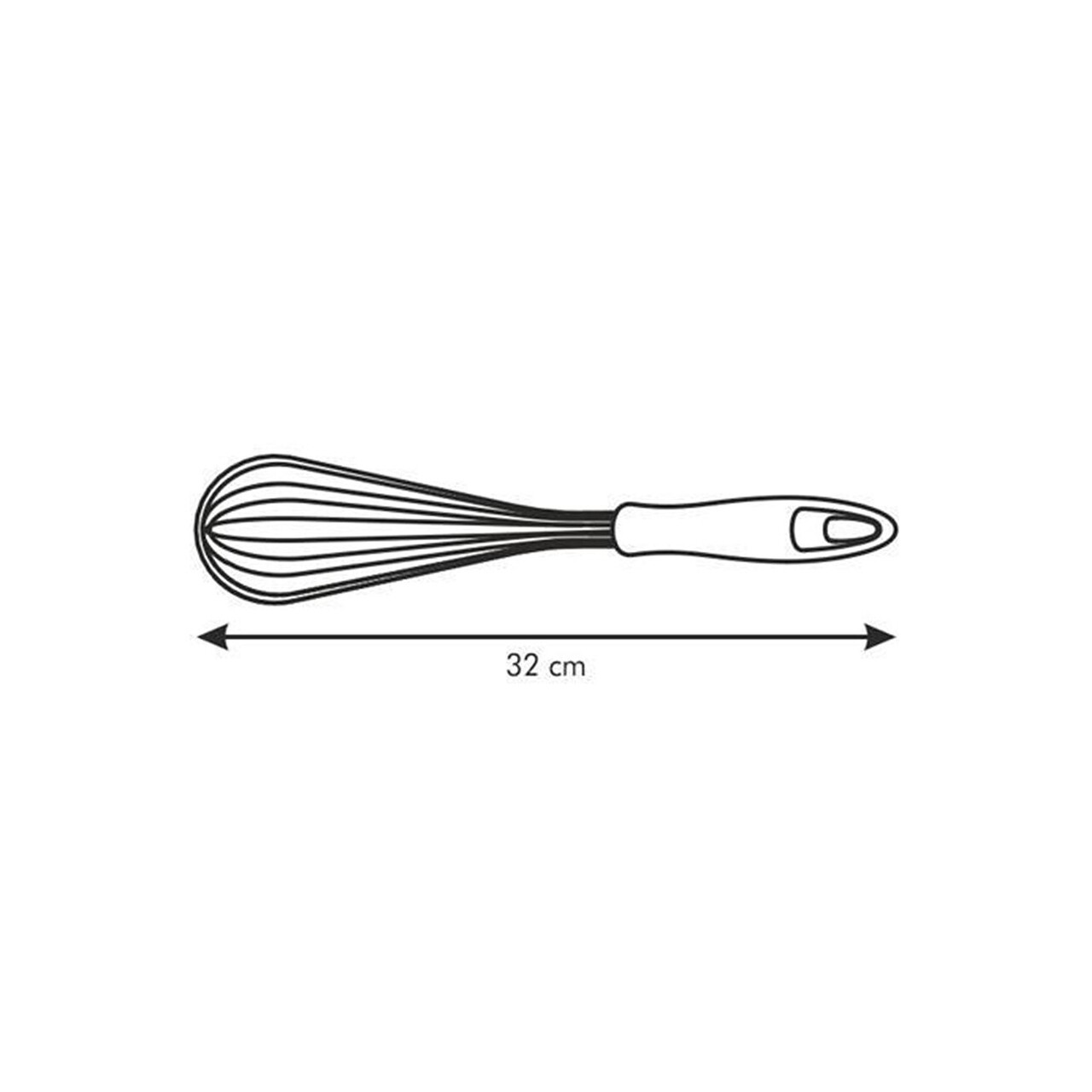 Tescoma Habverő, 32 Cm, Rozsdamentes Acél / Műanyag, Fehér / Ezüstszín