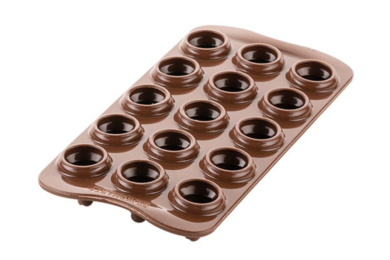 Fa Szilikon Sütőforma, Silikomart Easy Choco, 15 Forma, Ø2,8 X 3 Cm