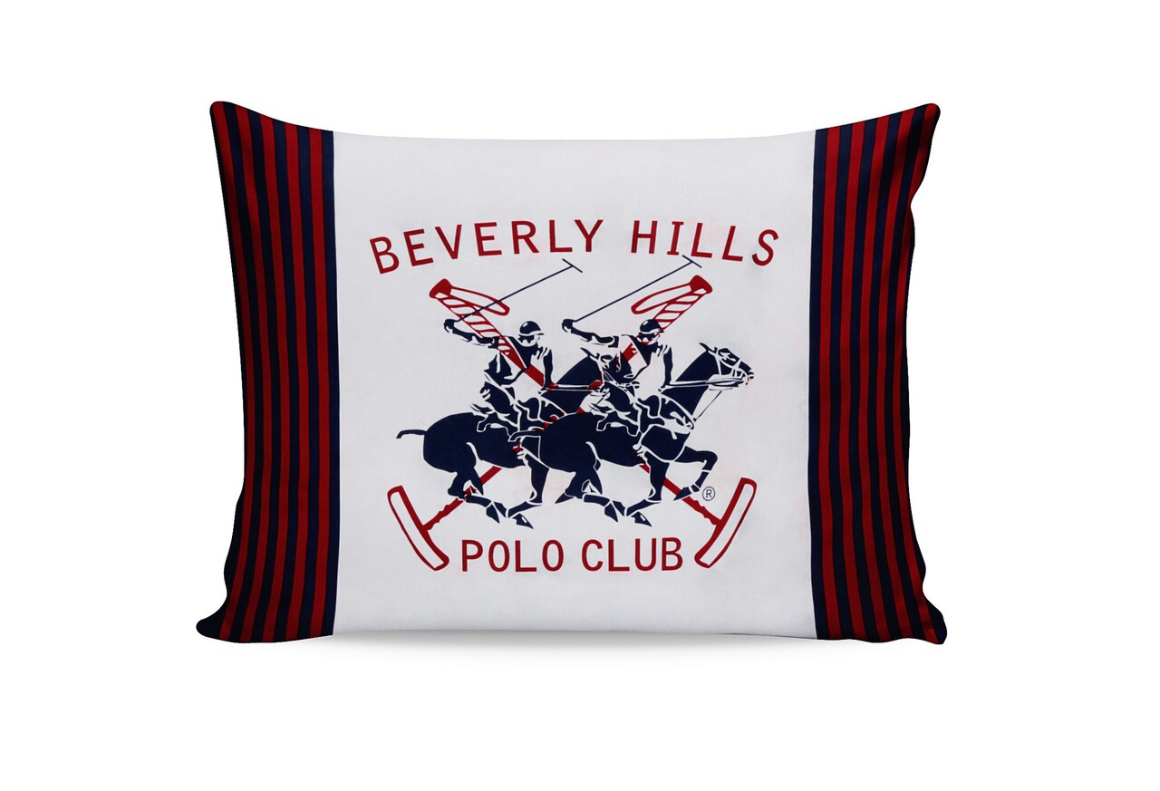 Beverly Hills Polo Club 2 db Párnahuzat, 50x80 cm, 100% ranforce pamut, BHPC 009, piros