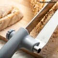 Kutway Kenyérvágó kés állítható vágásvezetővel, InnovaGoods, 34.6 cm, rozsdamentes acél