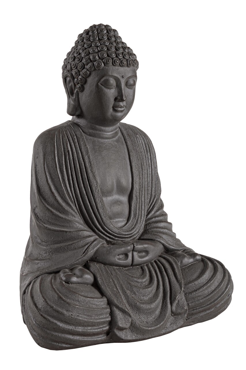 Pattaya Buddha Seated Dekoráció, Bizzotto, 33.5x25x42 cm, antracitszürke
