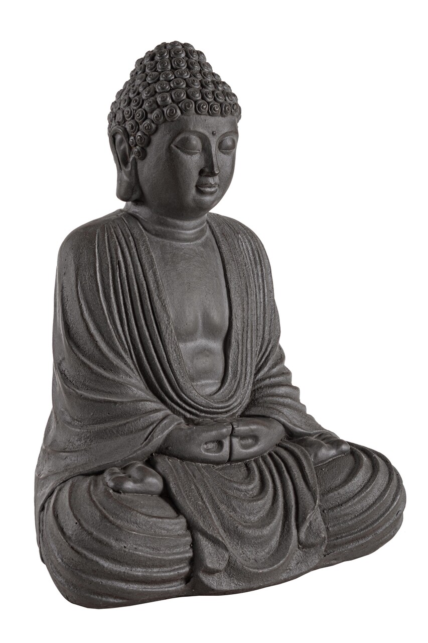 Pattaya Buddha Seated Dekoráció, Bizzotto, 33.5x25x42 Cm, Antracitszürke