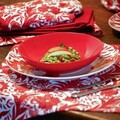 Tognana 18 darabos Étkészlet, Madison Red Ornament, porcelán/kerámia, színes