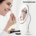 Mizoom InnovaGoods Kozmetikai tükör LEDdel, rugalmas lábbal és tapadókoronggal