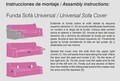 Kanapéhuzat, Calma Universal, 3 ülés, bézs színben C / 11