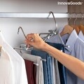 Havser InnovaGoods Többszörös 5 az 1-ben nadrág vállfa, összecsukható