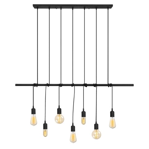 Candelabru Opviq Salkim, 120x180 cm, 7 x E27, 100 W, negru