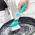 InnovaGoods Mosogatószer-adagolóval ellátott mosogatókefe , cserélhető fejjel Cleasy, 26 cm, 50 ml