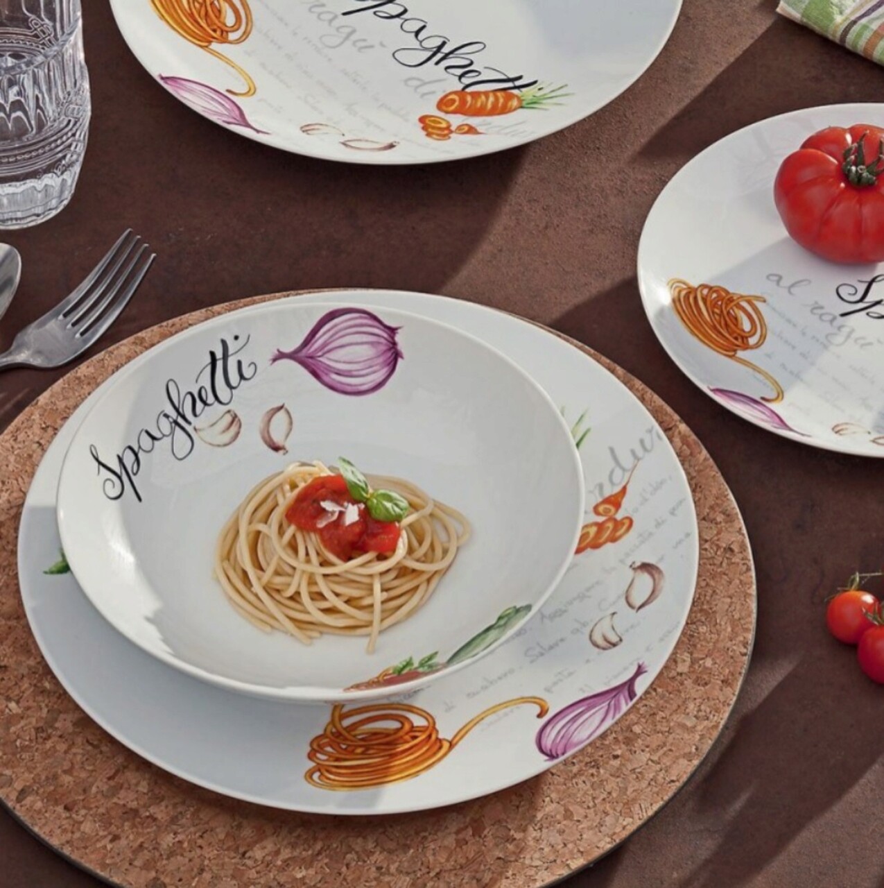Tognana porcellane tognana 18 darabos étkészlet, madison pasta time, porcelán, sokszínű