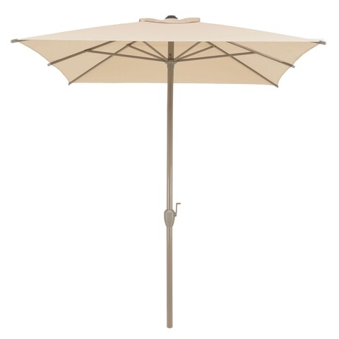 Calpe Téglalap alakú napernyő forgókarral, L.200 l.300 H.259 cm, alumínium, pezsgőszín/bézs