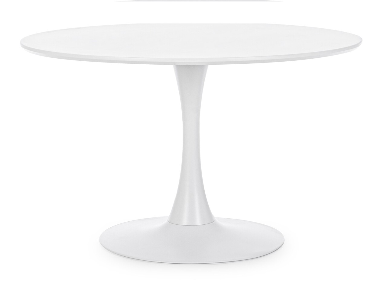 Bloom Asztal, Bizzotto, Ø120 x 75 cm, otel/MDF, fehér