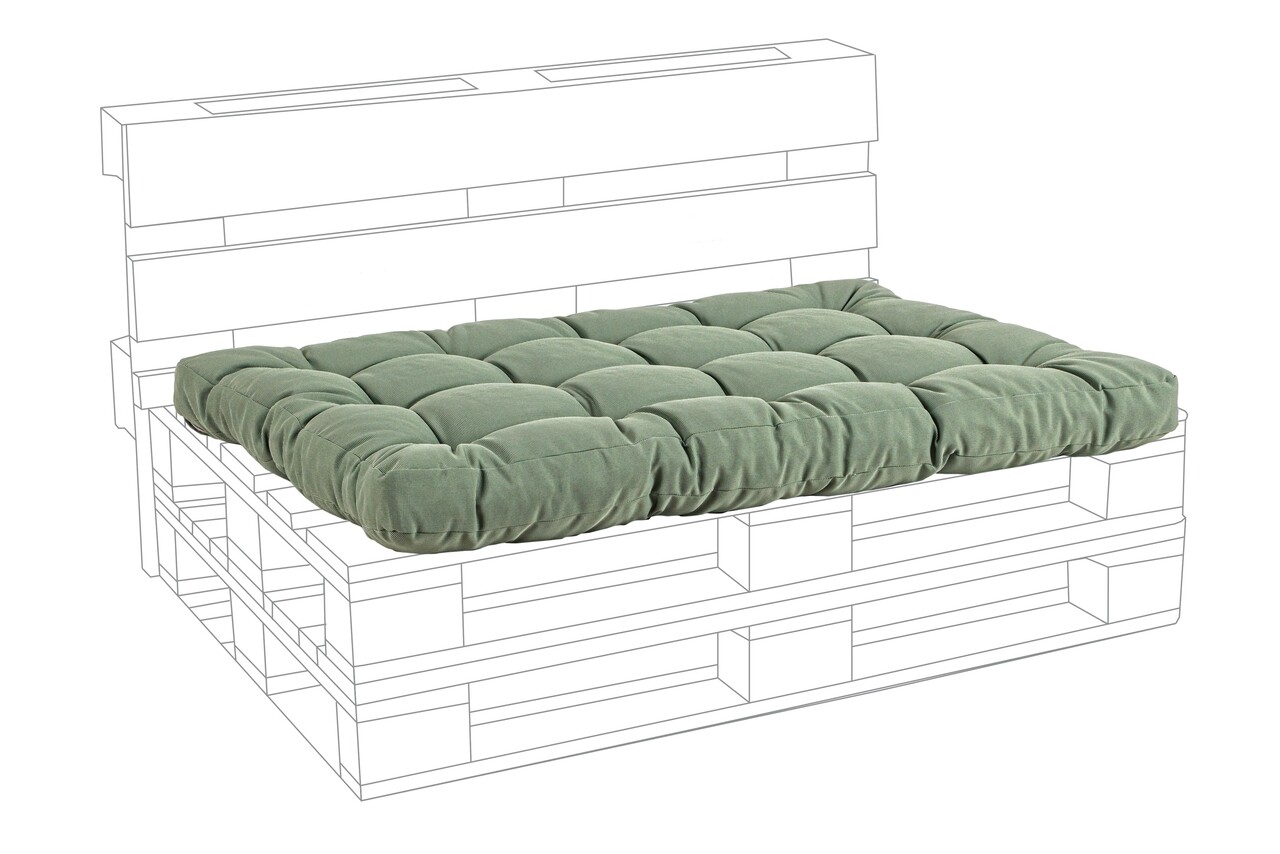 Poly230 ülőpárna raklapokból készült bútorokhoz, bizzotto, 120 x 80 x 10 cm, poliészter, kaktusz zöld