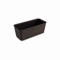 Rattan ültető 30 cm, műanyag, mokka
