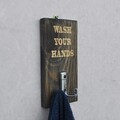 Fogas Wash you hands, Evila Originals, 10x20 cm, barna