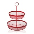 Versa 2 szintes Gyümölcstartó kosár, Ø28.5 x 38 cm, acél