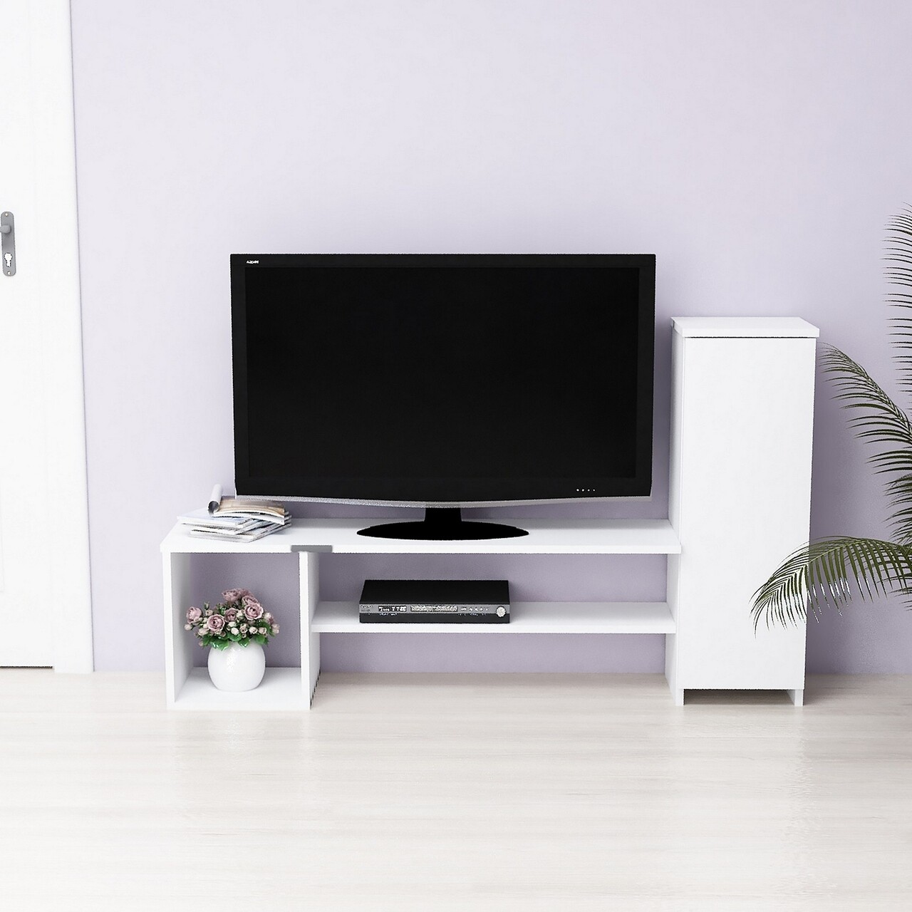 Grace TV Komód, Maison in Design, 1 rész, 151 x 29.5 x 90 cm, PAL, fehér