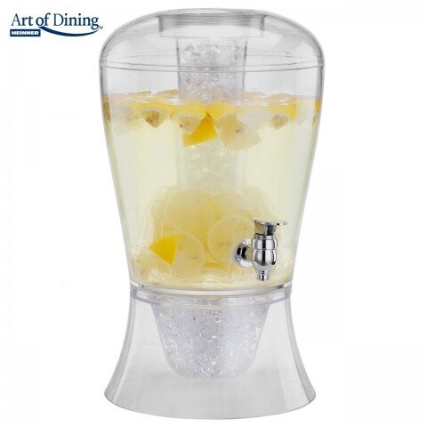 Dispenser pentru bauturi cu recipient pentru gheata, Ice Cold, Heinner Home, 8 l, plastic, transparent