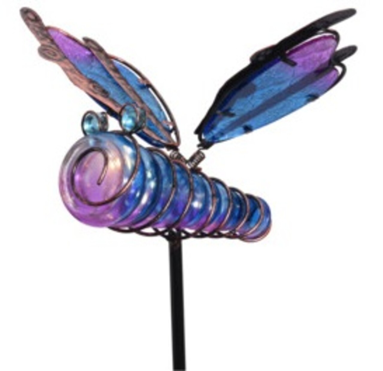 Dragonfly Kerti Lámpa, 20x6x105 Cm, Fém, Kék / Lila