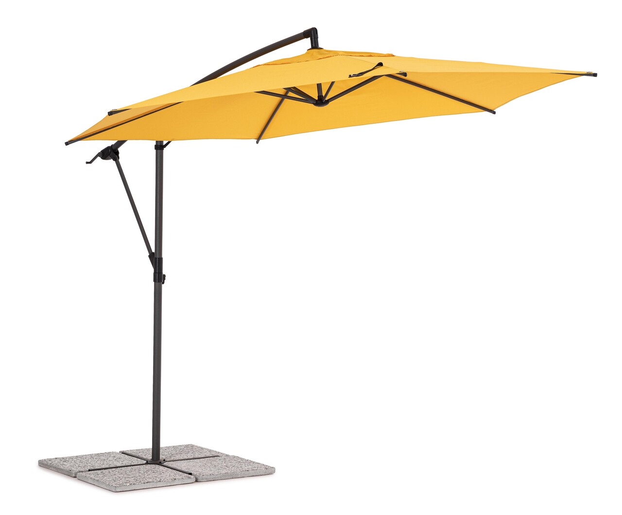 Tropea Kerti/terasz napernyő, Bizzotto, Ø 300 cm, oszlop Ø 46-48 mm, acél/poliészter, sárga