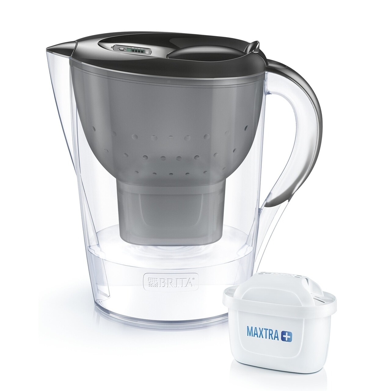 Brita Szűrőpohár, Marella XL MAXTRA +, Műanyag, 3,5 L, Grafit