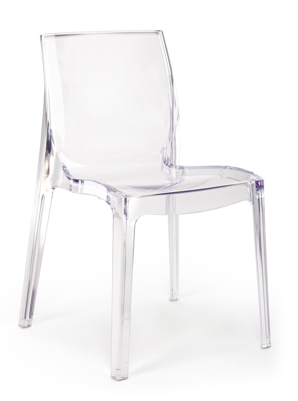 Ashley szék, bizzotto, polikarbonát, 52x52x81 cm, áttetsző