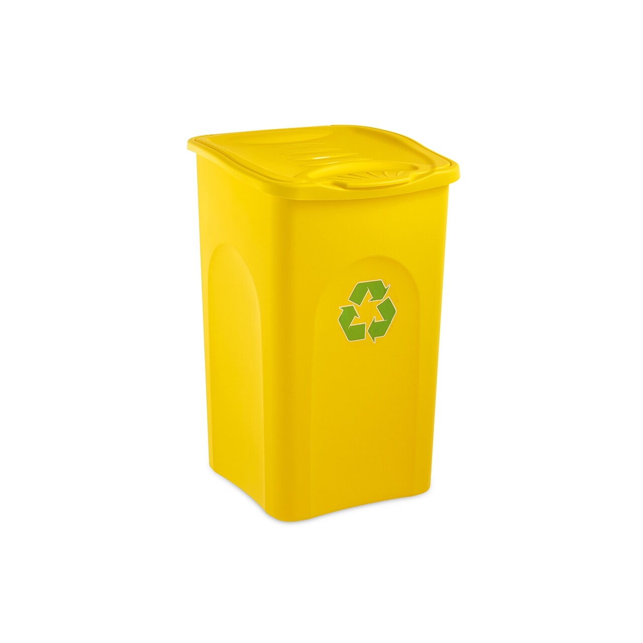 Begreen Kuka fedéllel, szelektív gyűjtés, műanyag, 50 L, sárga