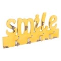 Smile Fogas, Creaciones Meng, 4 akasztóval, 50x23 cm, császárfa/MDF, sárga