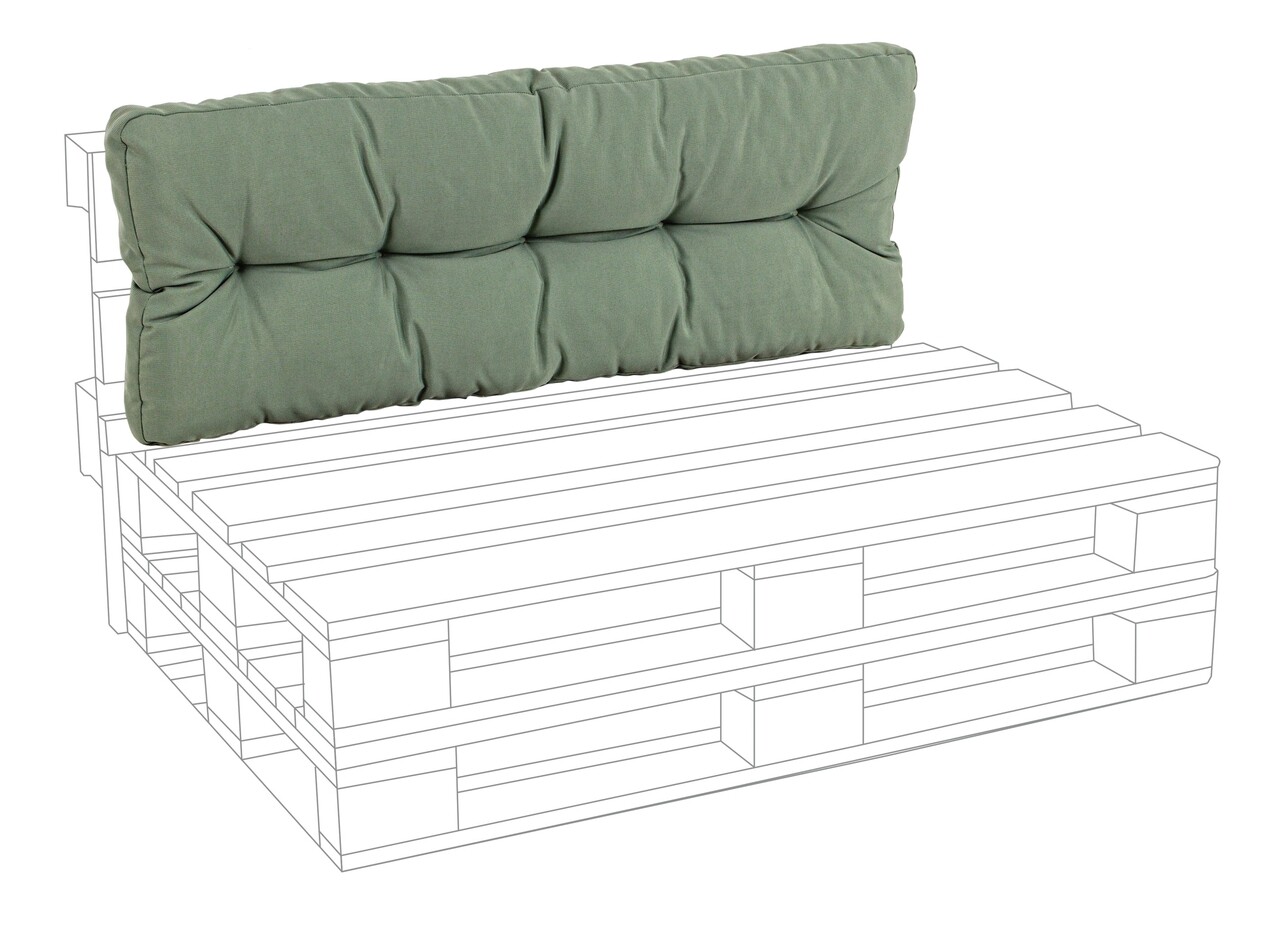 Poly230 Ülőpárna raklapokból készült bútorokhoz, Bizzotto, 120 x 45 x 10 cm, poliészter, kaktusz zöld