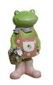 Frog Girl Dísz, Decoris, 7.5x9.5x15 cm, poligyanta, színes