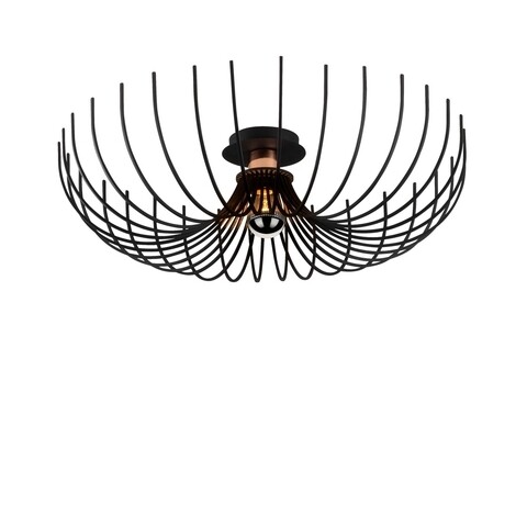Aspendos N-639 Mennyezeti lámpa, Noor, 16 x 56 cm, 1 x E27, 100W, fekete