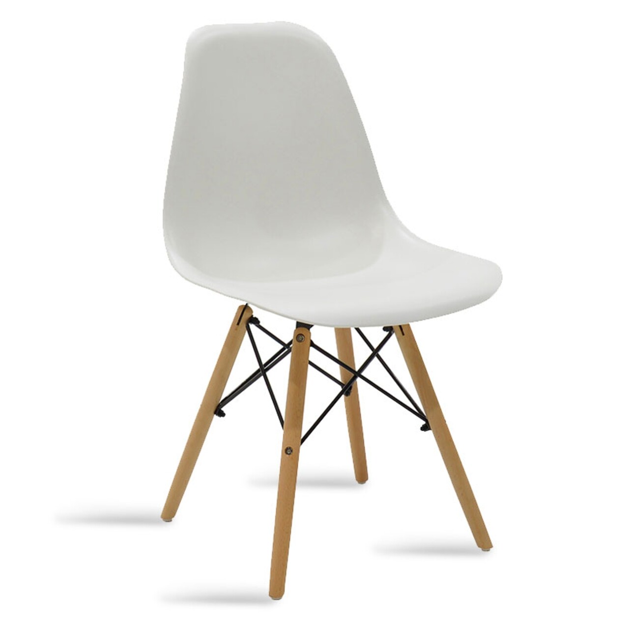 Julia szék, Pakoworld, 46x50x82 cm, bükkfa / polipropilén, fehér