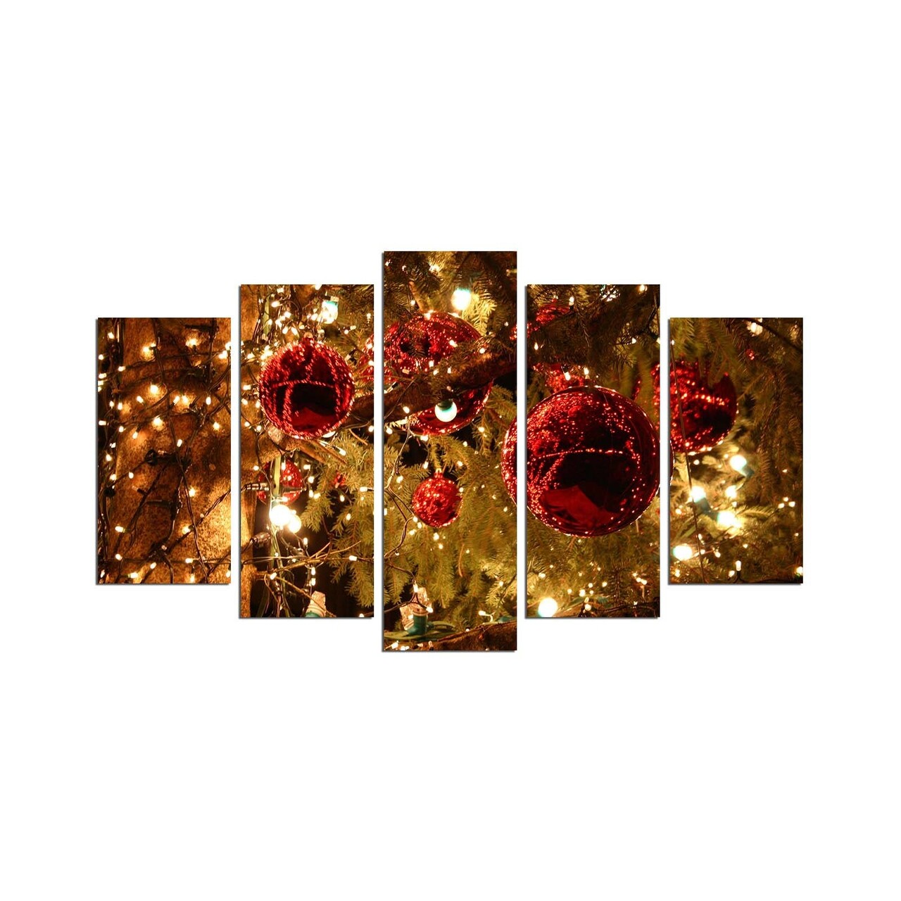 Christmas 5 darabos Kép szett, 5PMDFNOEL-5, színes, 20x40/20x50/20x60 cm