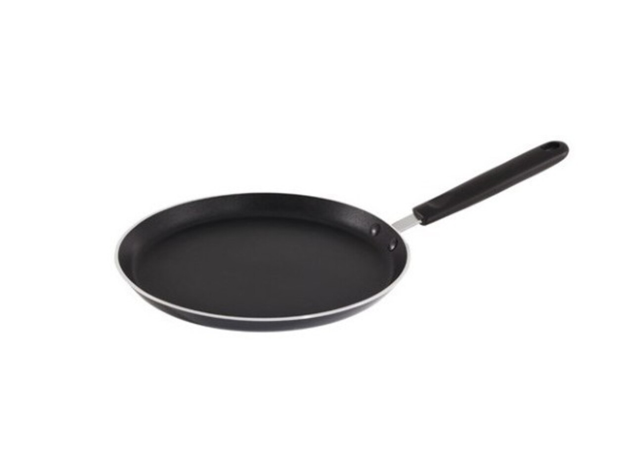 Palacsinta tepsi spatulával, Pyrex, 25 cm Ø, alumínium