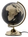 Globe Globe fénydekoráció, Mauro Ferretti, Ø25x38 cm, 1 x 40W, fekete / arany