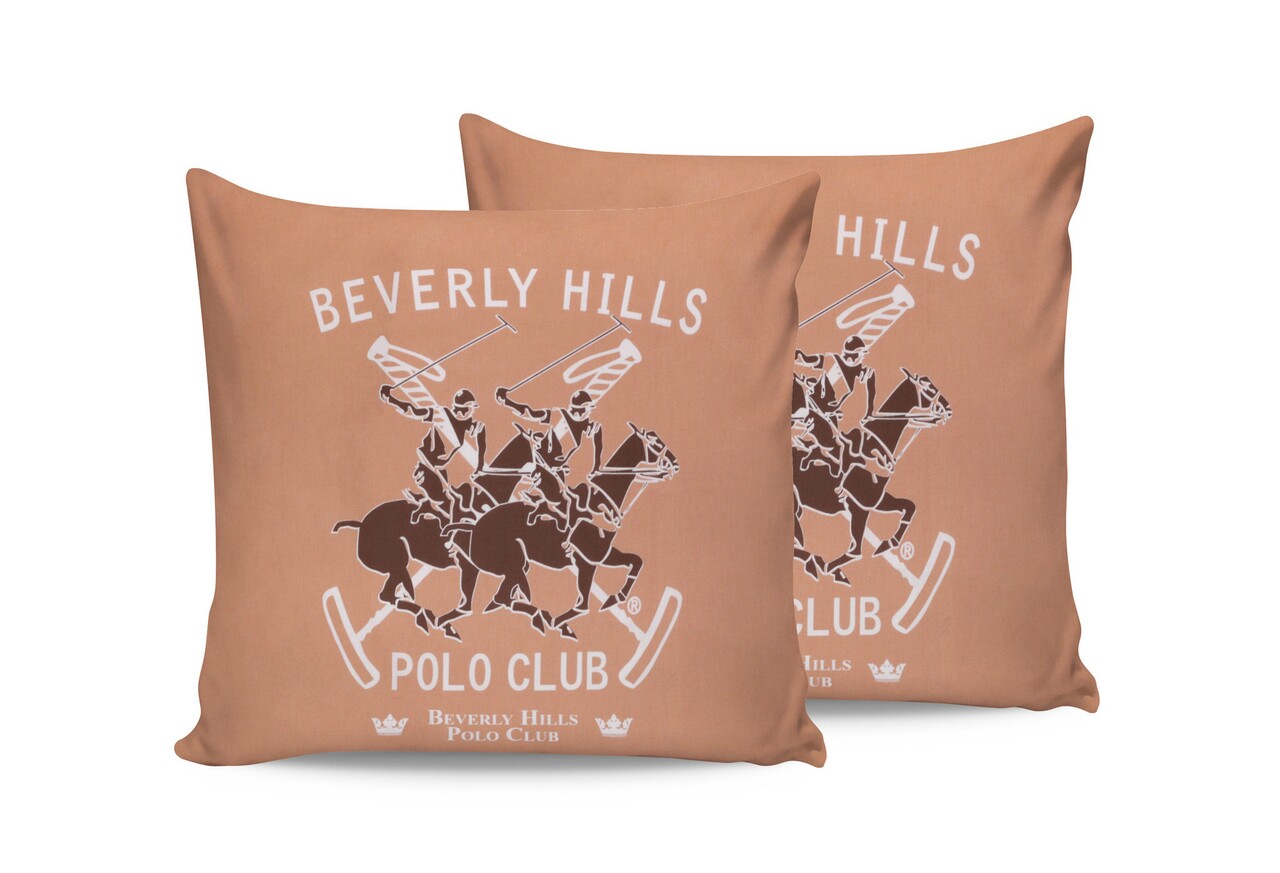Beverly Hills Polo Club 2 db Párnahuzat 60x60 cm, 100% ranforce pamut, BHPC 031, lazac rózsaszín
