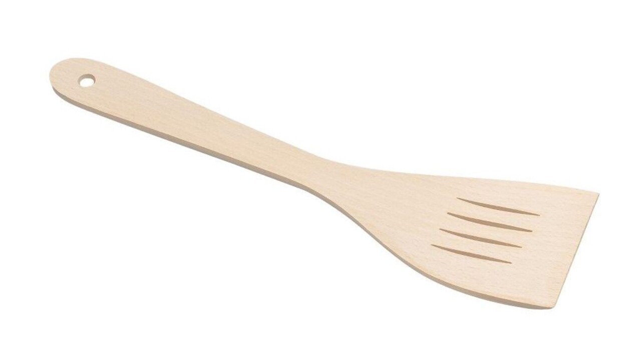 Lyukas spatula Praktikus, ívelt forma, 31 cm, bükkfa