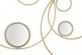 Mauro Ferretti Fali dekoráció, Light Mirror, 118.5 x 2.5 x 47 cm, fier, aranyszín