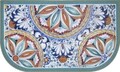 Konyhaszőnyeg, Olivo Rugs, California Mezzaluna Digital 3, csempe, 44 x 75 cm, nylon, többszínű