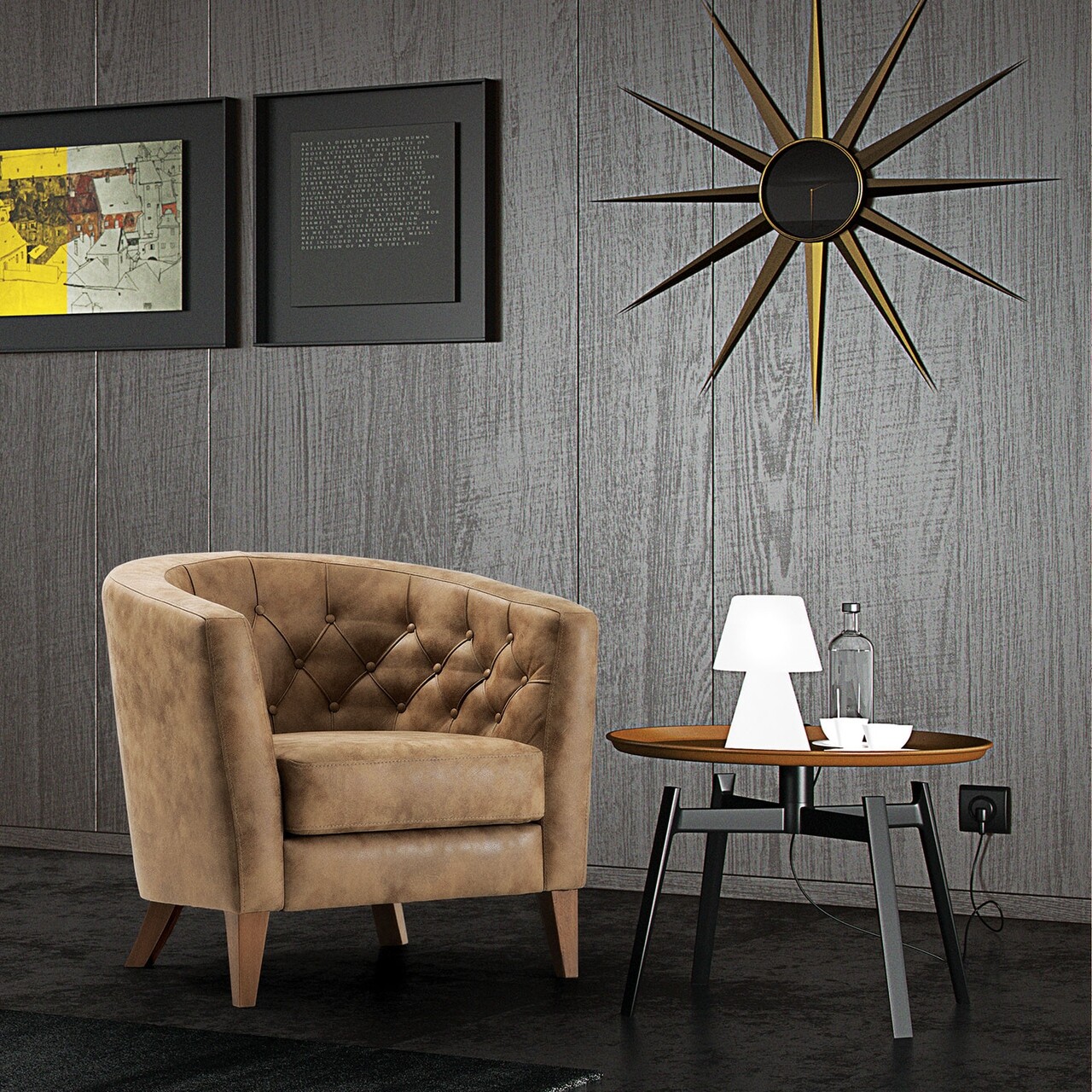 Anatolia fotel, ndesign, 80x70x78 cm, fa, barna