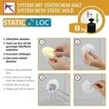 Öntapadó borotvatartó, Weko, Static-Loc® Duo Osimo, 8 x 3,2 x 8 cm, műanyag
