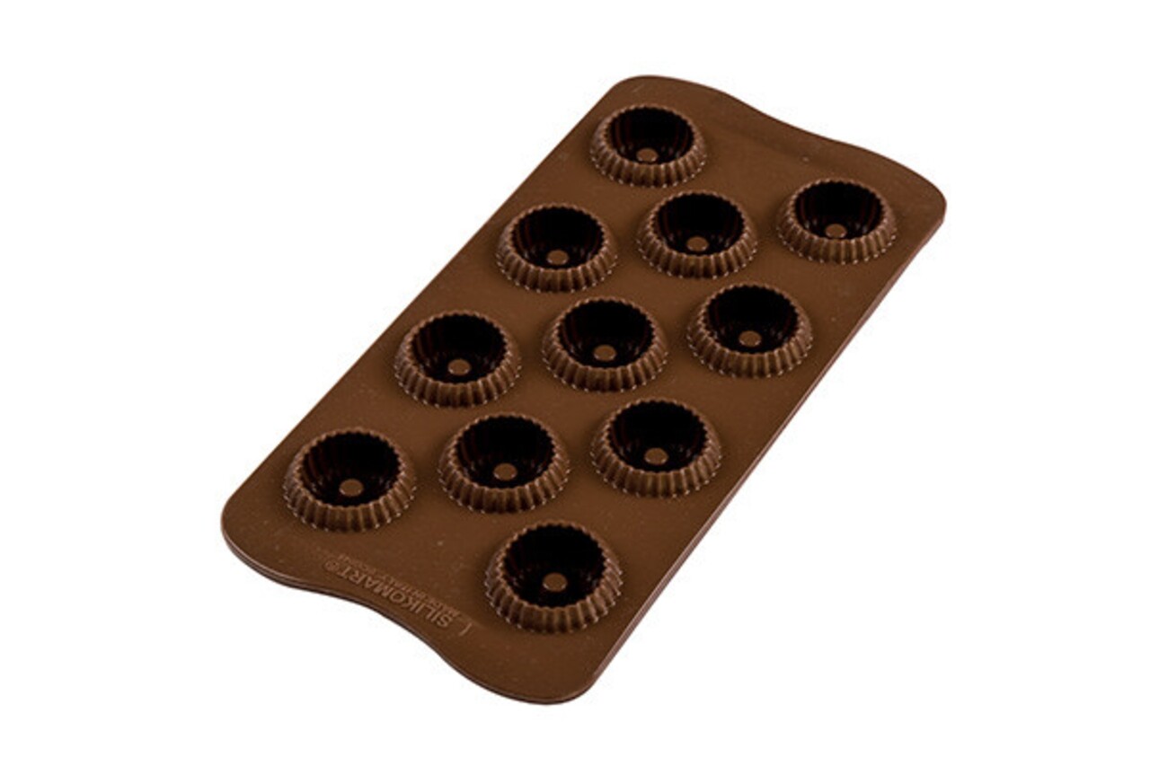 Koronás Szilikon Sütőforma, Silikomart Easy Choco, 15 Forma, Ø3 Cm