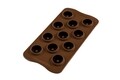 Koronás szilikon sütőforma, Silikomart Easy Choco, 15 forma, Ø3 cm