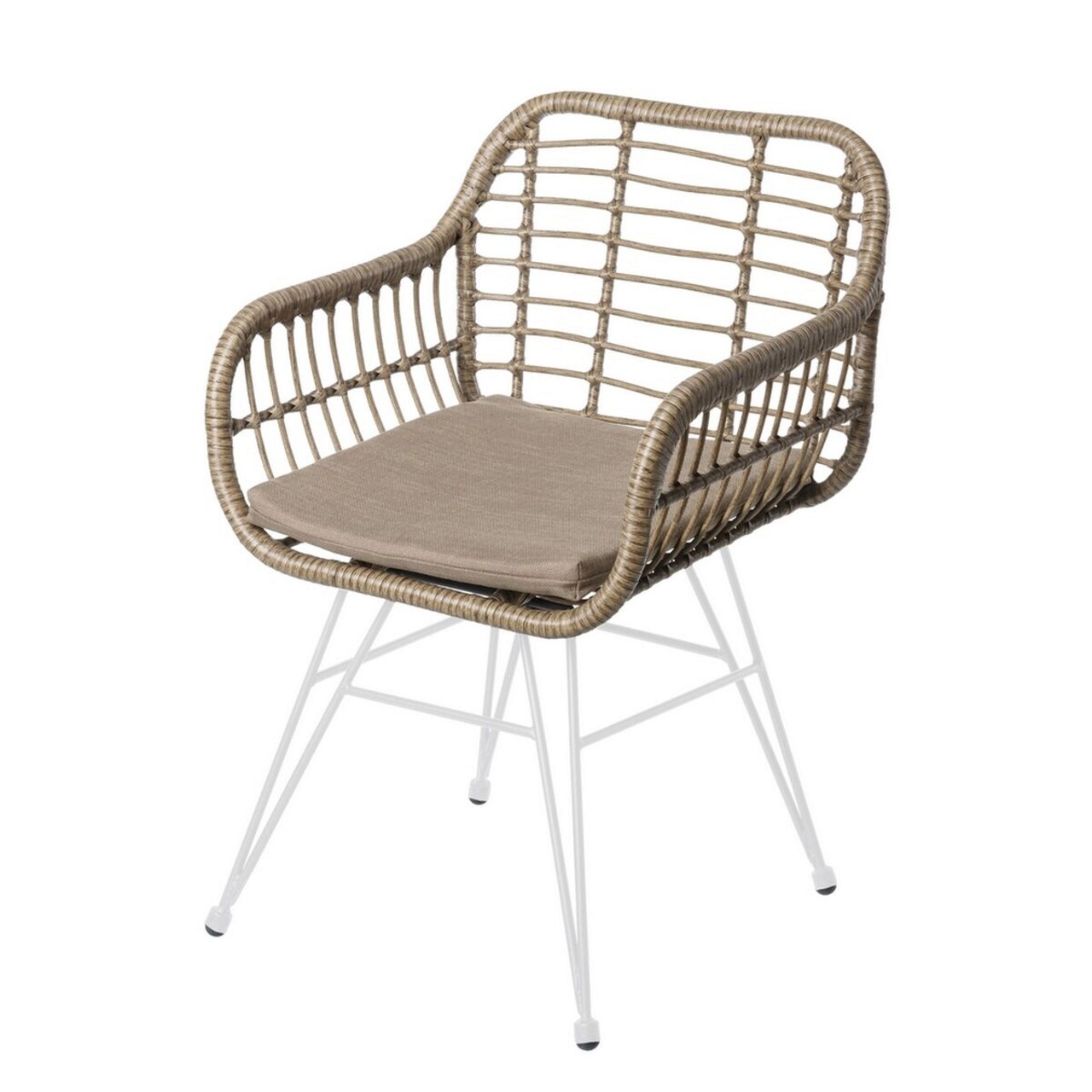 Bigbuy home ariki kerti szék v2, 57x 62 x 80 cm, acél/szintetikus rotáng