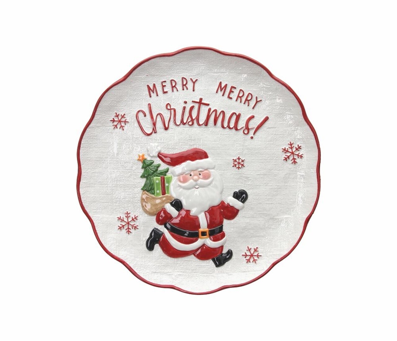 Panettone tál, Tognana, Holly Jolly Christmas, 30 cm Ø, dolomit, többszínű