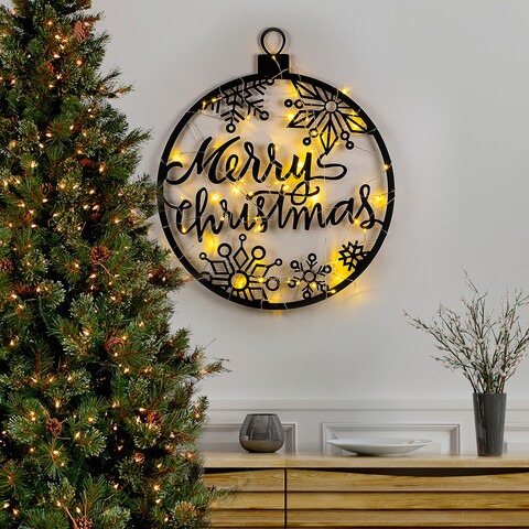 Tanelorn Fénydekoráció,  XMASBLACK-030, 66x63 cm, fém, fekete