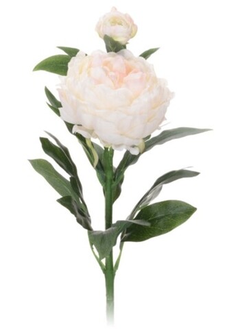 Művirág Peony, 17x17x61 cm, poliészter, fehér